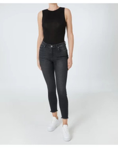 Knöchellange Jeans, Janina, Slim-fit, Denim black