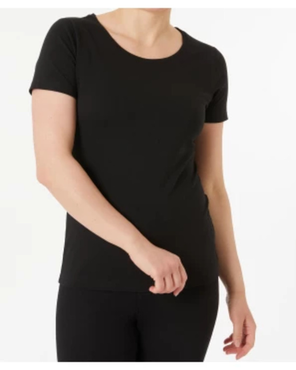 Bild 1 von T-Shirt mit Stretch, Janina, Rundhalsausschnitt, schwarz