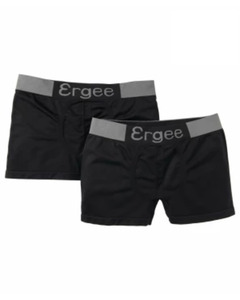 Retro Boxershorts, 2er-Pack, Ergee, schwarz