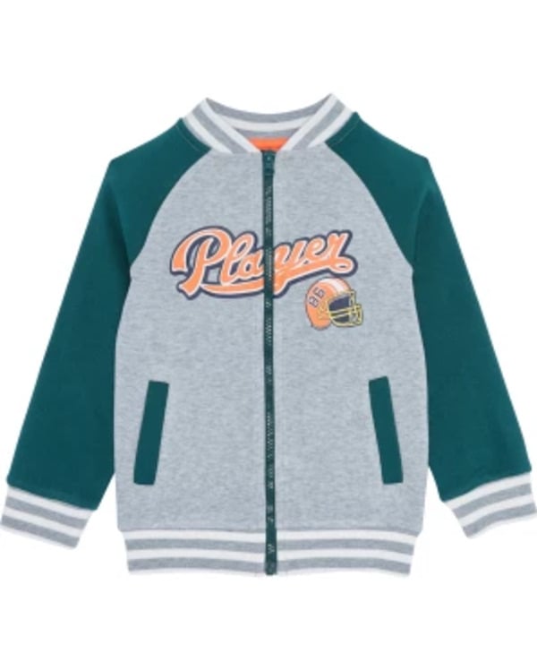 Bild 1 von Collegejacke Football, Seitentaschen, grau melange