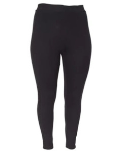 Leggings mit Spitze, elastischer Bund, schwarz