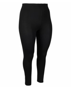 Leggings aus Baumwolle, elastischer Bund, schwarz