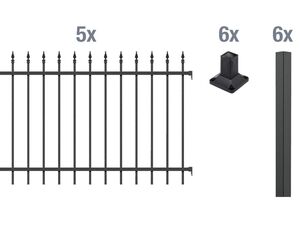 ALBERTS Zaun-Grundset Chaussee, zum Aufschrauben