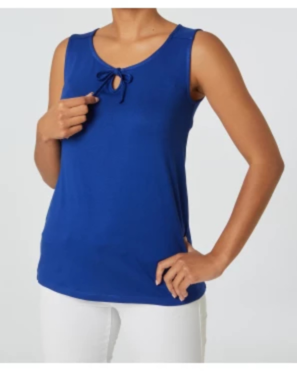 Bild 1 von Blaues Tanktop, Janina, Schnürung, blau