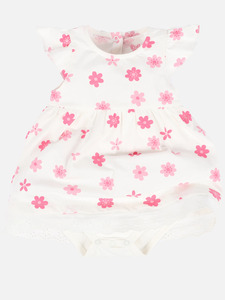 Baby Mädchen Kleid mit angesetztem Body
                 
                                                        Weiß