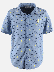 Jungen Freizeithemd mit Dino-Alloverprint
                 
                                                        Blau