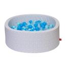 Bild 1 von Bällebad soft - "Geo cube grey" - 300 balls soft blue/blue/transparent