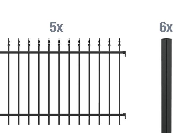 Bild 1 von ALBERTS Zaun-Grundset Chaussee, zum Einbetonieren