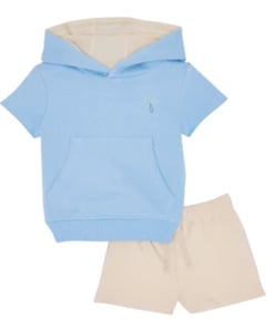 Sweatshirt + Shorts, Ergee, 2-tlg. Set, hellblau