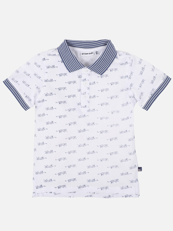 Bild 1 von Jungen Poloshirt mit Alloverprint
                 
                                                        Weiß