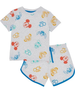 Disney T-Shirt + Shorts, 2-tlg. Set, blau