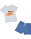 Bild 1 von T-Shirt + Shorts Krabbe, Ergee, 2-tlg. Set, hellblau