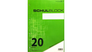 PAPERZONE Schulblock A4 Lineatur 20 50 Blatt