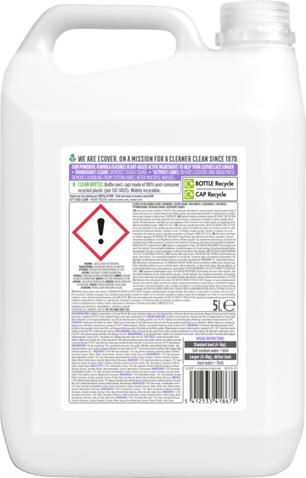 Bild 2 von Ecover Colorwaschmittel Flüssig Apfelblüte & Freesie 100 WL