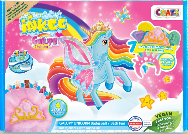 Bild 1 von IDEENWELT INKEE Geschenkbox Galupy Unicorn Badespaß