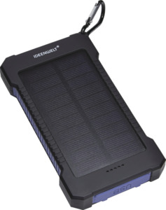 IDEENWELT Solar Powerbank schwarz/blau