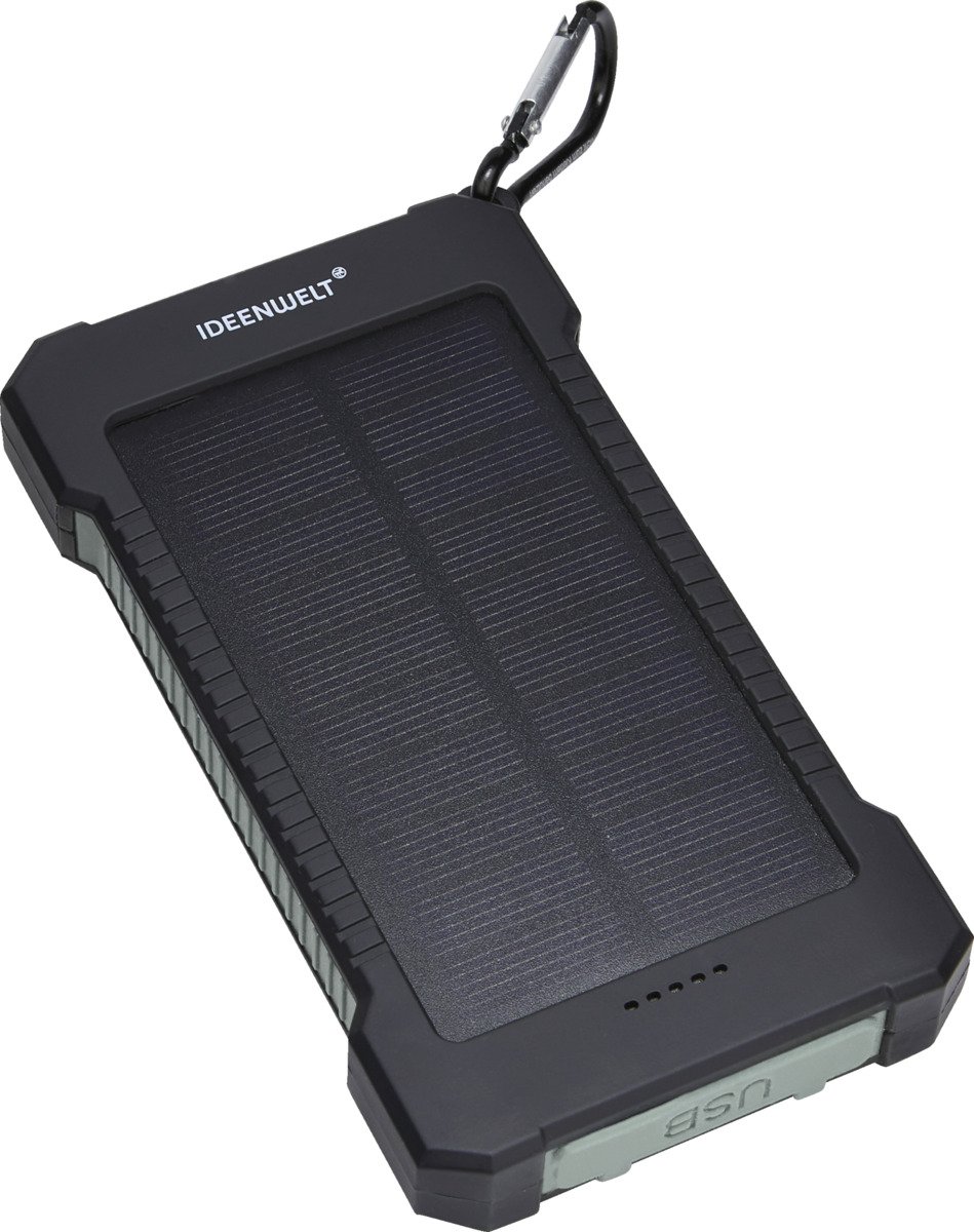 Bild 1 von IDEENWELT Solar Powerbank schwarz/grün