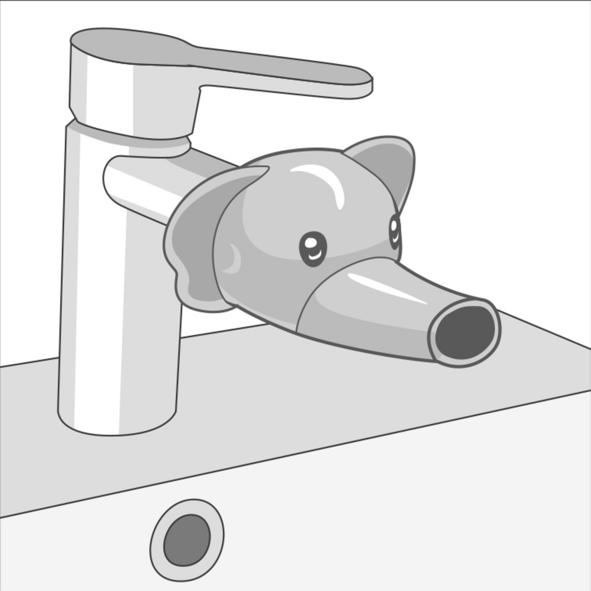 Bild 2 von IDEENWELT Wasserhahnverlängerung Elefant