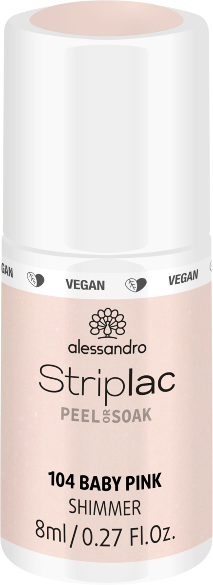 Bild 1 von Alessandro STRIPLAC PEEL OR SOAK BABY PINK -VEGAN, 8 ml