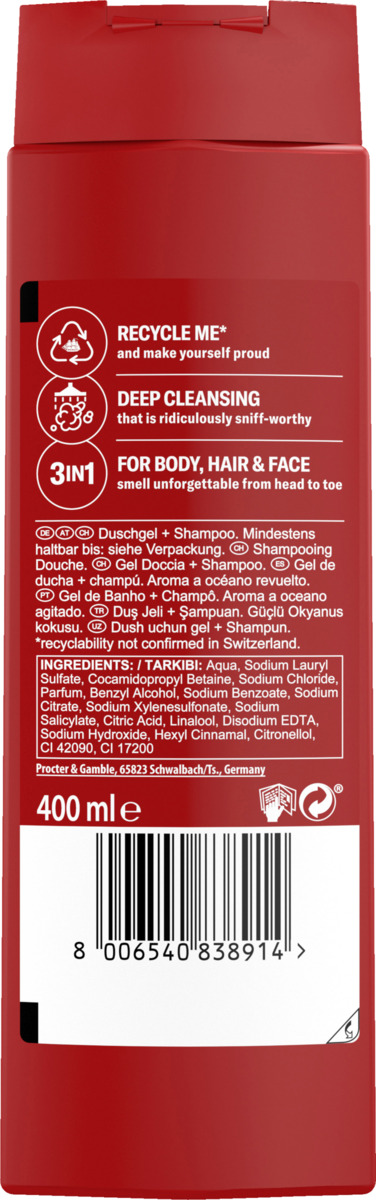 Bild 2 von Old Spice 3in1 Duschgel Captain, 400 ml