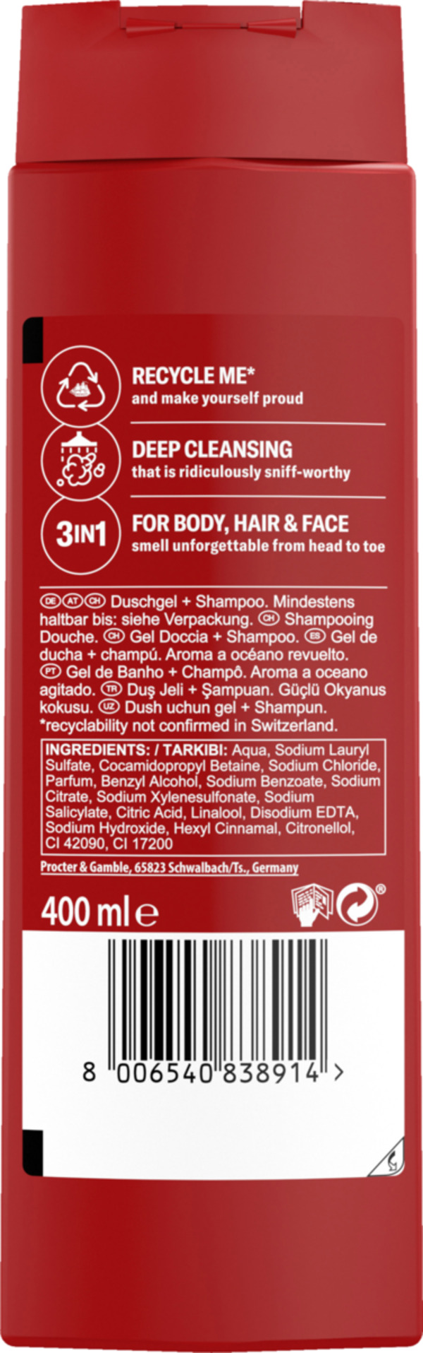 Bild 2 von Old Spice 3in1 Duschgel Captain, 400 ml