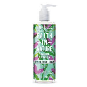 Faith in Nature Hand & Body Lotion Lavendel & Geranie, 400 ml