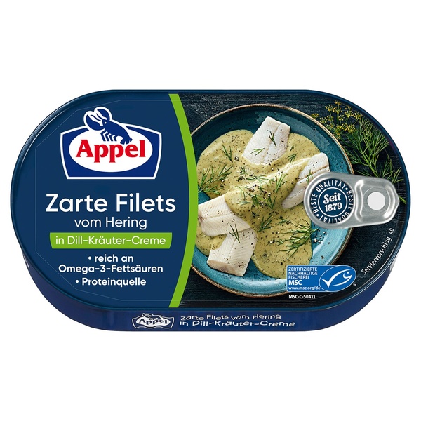 Bild 1 von APPEL Heringsfilet 200 g, Dill-Kräuter Creme