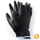 Bild 1 von Powertec Garden Multifunktions Handschuhe, Schwarz, Größe 9 - 5er Set