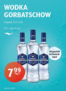 WODKA GORBATSCHOW Original
37,5 % Vol.