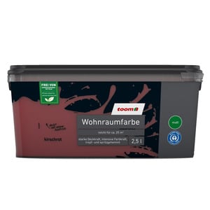 toom Wohnraumfarbe kirschrot matt 2,5 l