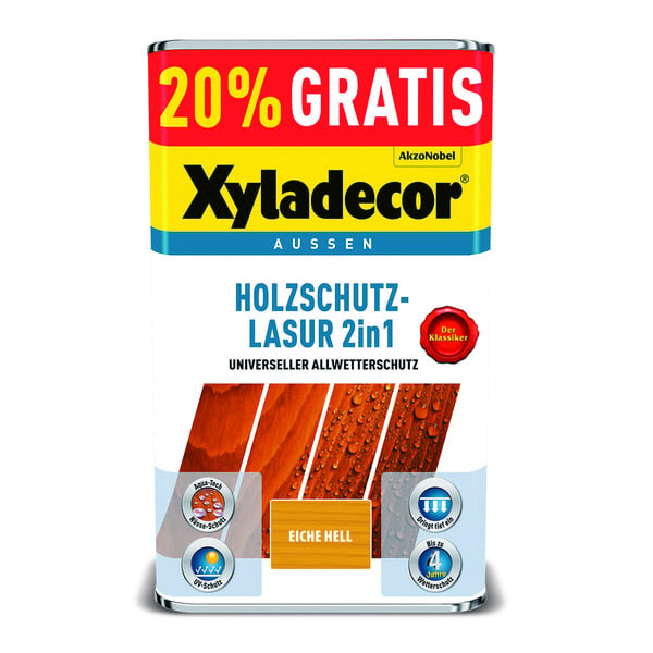 Bild 1 von Xyladecor 2in1 Holzschutzlasur eichefarben hell 5 l