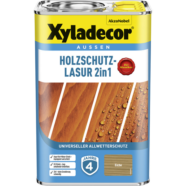 Bild 1 von Xyladecor 2in1 Holzschutzlasur eichefarben 4 l