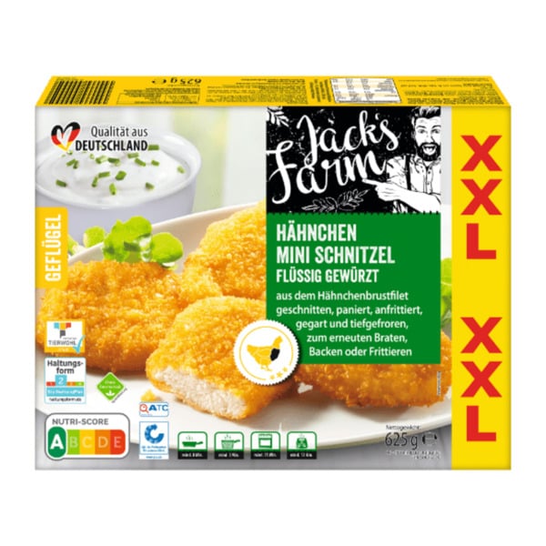 Bild 1 von JACK’S FARM Hähnchen-Mini-Schnitzel XXL 625g