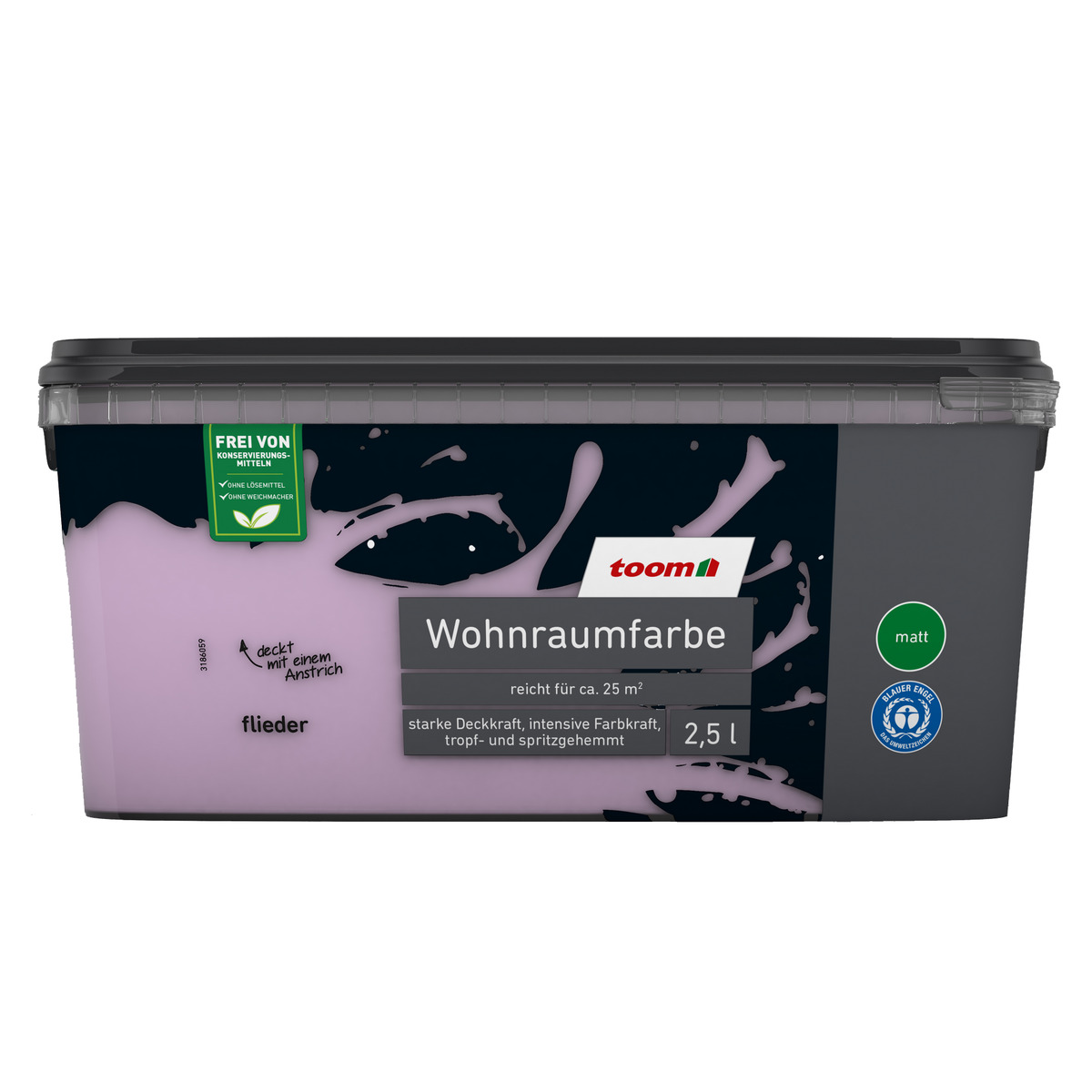 Bild 1 von toom Wohnraumfarbe fliederfarben matt 2,5 l