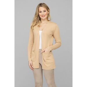 B-Ware VIA MILANO Longcardigan, 1/1-Arm offene Front aufgesetzte Taschen