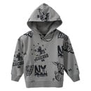 Bild 1 von Jungen Hoodie mit Allover-Print GRAU