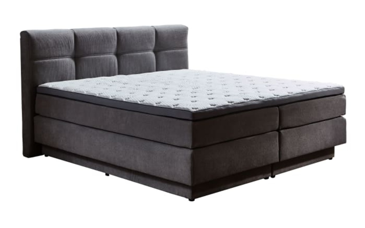 Bild 2 von Boxspringbett BX2110 Portage, grau, 180 x 200 cm, Härtegrad 2 und 3