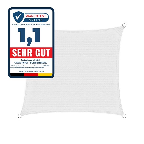 Bild 1 von Casa Pura Atmungsaktives Sonnensegel   Weiß