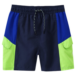 Jungen Badeshorts mit 2 Taschen DUNKELBLAU