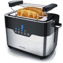 Bild 1 von Arendo 2-Scheiben Toaster MORGEN Edelstahl, 920 W, mit extra breiten Schlitzen, Touchpanel mit LED-Anzeige, Schwarz/Silber