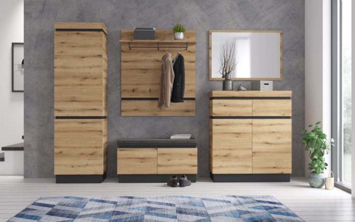 Bild 3 von Wojcik Meble Sp. z.o.o - Sitzbank Corte, Eiche-Nachbildung/grau