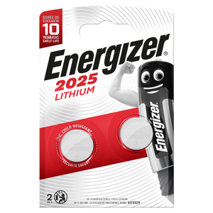 Energizer-Knopfzelle CR2025 Lithium 2 Stück