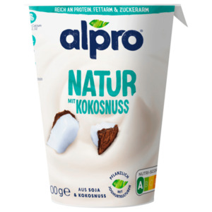 Alpro Joghurtalternative Soja Natur mit Kokosnuss vegan 400g