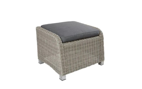 Bild 1 von Matex - Garten-Hocker Bilbao, Geflecht Polyratten stone grey