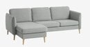 Bild 1 von Sofa AARHUS Chaiselongue links Stoff hellgrau