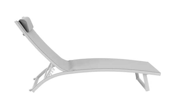 Bild 2 von Gartenliege Diana, Bezug in weiß, Gestell aus Aluminium in weiß, inkl. Kissen