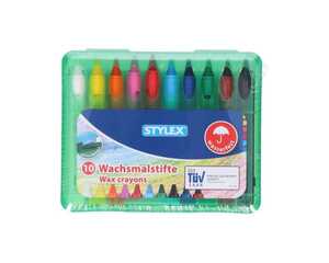 STYLEX®  Wachsmalstifte mit Drehhülse bunt