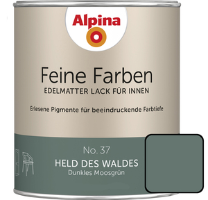 Alpina Feine Farben Lack No. 37 Held des Waldes  moosgrün edelmatt 750 ml