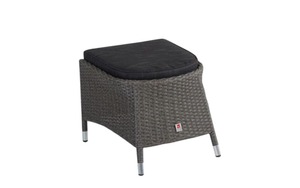 Wiemann - Garten-Hocker Barcelona, Geflecht Polyrattan grey-mix