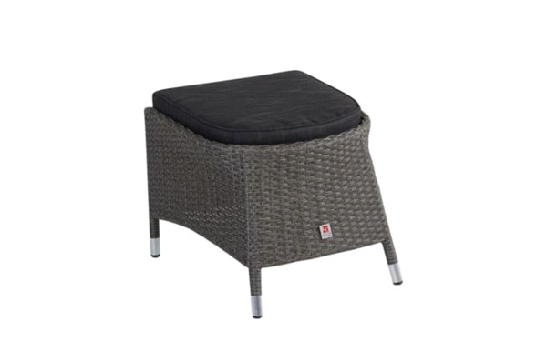 Bild 1 von Wiemann - Garten-Hocker Barcelona, Geflecht Polyrattan grey-mix